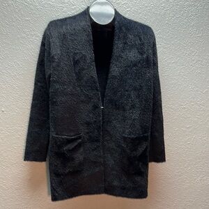 LOVE TOKEN Long Open Front Cardigan Sweater Fluffy Fuzzy NEW Medium
